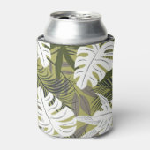 Vibrierendes Muster tropischer Blätter Dosenkühler (Kanne Vorderseite)