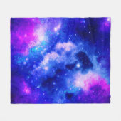 Vibrierendes Nebel-Entdeckungsmuster Fleecedecke (Vorderseite (Horizontal))