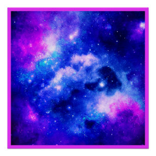 Vibrierendes Nebel-Entdeckungsmuster Poster