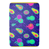 Vibrierendes Neon Fruits Design Badematte (Vorderseite Vertikal)