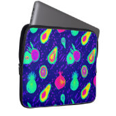 Vibrierendes Neon Fruits Design Laptopschutzhülle (Vorne Rechts)
