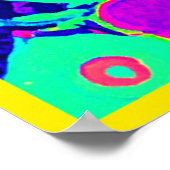 Vibrierendes Neon Fruits Design Poster (Ecke)
