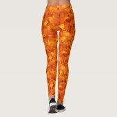 Vibrierendes orange Garten-Lilien-mit BlumenFoto Leggings (Rückseite)
