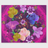 Vibrierendes rosa abstraktes geschenkpapier (Flach)