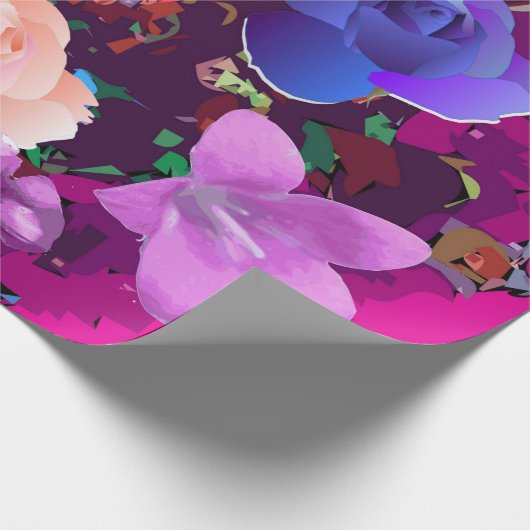 Vibrierendes rosa abstraktes geschenkpapier (Ecke)