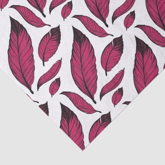 Vibrierendes rosa Feder-Muster Seidenpapier (Ausschnitt)