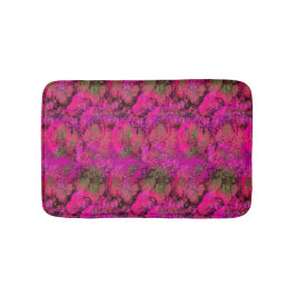 Vibrierendes rosa Laub-Muster Badematte