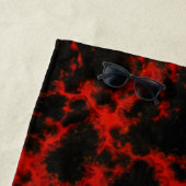 Vibrierendes rotes und schwarzes Goth Strandtuch (Beispiel)
