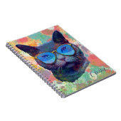 Vibrierendes russisches blaues Notebook mit Azure Notizblock (Rechte Seite)