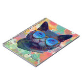 Vibrierendes russisches blaues Notebook mit Azure Notizblock (Linke Seite)