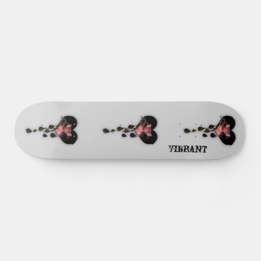 VIBRIERENDES schwarzes u. rosa Skateboard (Horizontal)