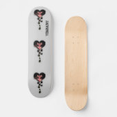 VIBRIERENDES schwarzes u. rosa Skateboard (Vorderseite)