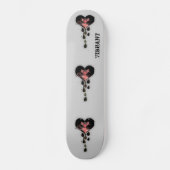 VIBRIERENDES schwarzes u. rosa Skateboard (Vorderseite)