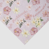 Vibtage Plumeria und Hibiskus Mele Kalikimaka Seidenpapier (Detail)