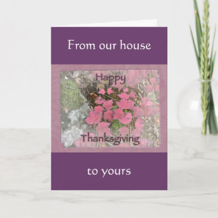 Viburnum Fall Foliage Happy Thanksgiving Items Feiertagskarte