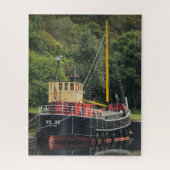 Vic32 Puffer Boat in Crinan Canal Basin, Schottlan Puzzle (Vertikal)
