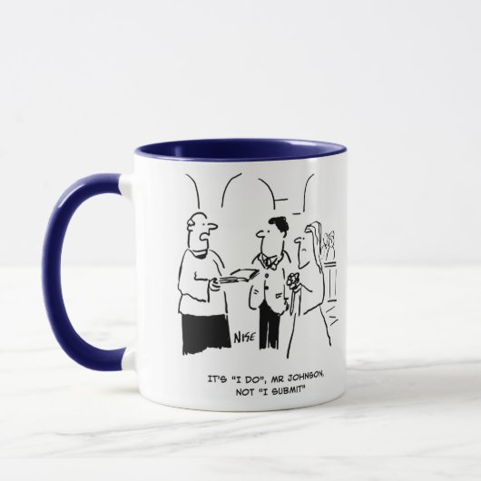 Vicar bei Wedding sagt Bridegroom, dass er "Ich tu Tasse (Links)