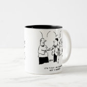 Vicar bei Wedding sagt Bridegroom, dass er "Ich tu Zweifarbige Tasse (VorderseiteRechts)