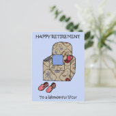 Vicar Happy Retirement Postkarte (Stehend Vorderseite)