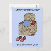 Vicar Happy Retirement Postkarte (Vorne/Hinten)