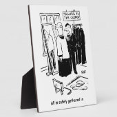 Vicar hat einen Cassock Fitting Church Cartoon Fotoplatte (Seite)