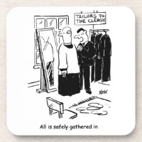 Vicar hat einen Cassock Fitting Church Cartoon