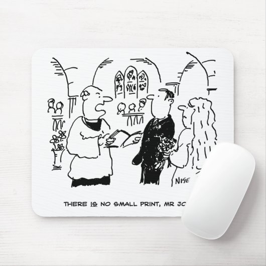 Vicar sagt, es gibt keinen kleinen Print-Cartoon Mousepad (Mit Mouse)