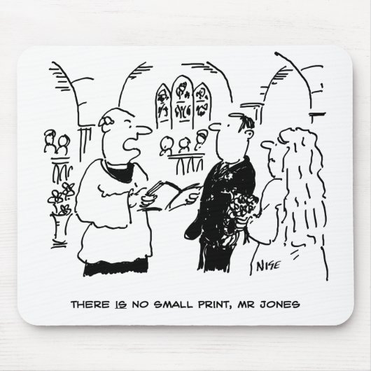 Vicar sagt, es gibt keinen kleinen Print-Cartoon Mousepad (Vorne)