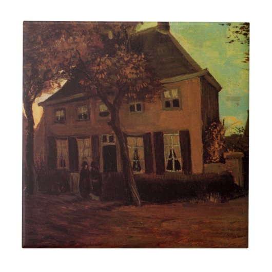 Vicarage in Nuenen von Vincent van Gogh Fliese (Vorderseite)