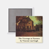 Vicarage in Nuenen von Vincent van Gogh Magnet (Vorderseite/Rückseite)