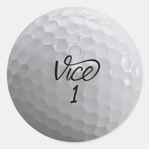 Vice Golf Ball Runder Aufkleber