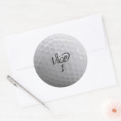 Vice Golf Ball Runder Aufkleber (Umschlag)