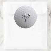 Vice Golf Ball Runder Aufkleber (Tasche)