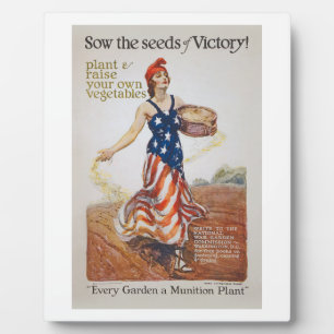 Viceggarden Liberty Sow Samen Weltkrieg Propaganda Fotoplatte