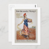 Viceggarden Liberty Sow Samen Weltkrieg Propaganda Postkarte (Vorne/Hinten)