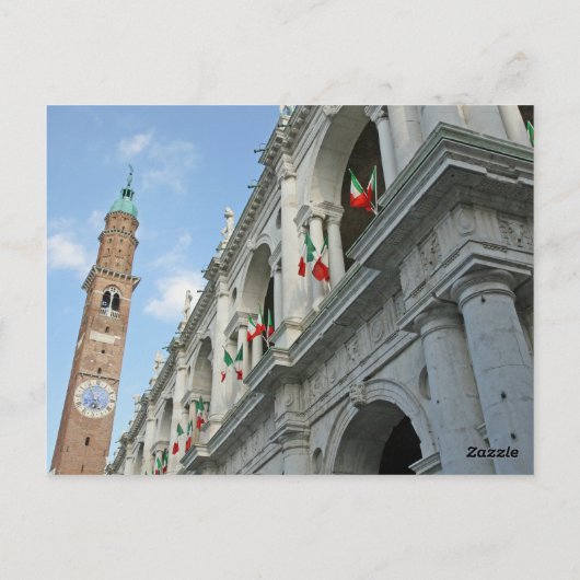 Vicenza - Italien: Turm der Basilica Palladiana Postkarte (Rückseite)