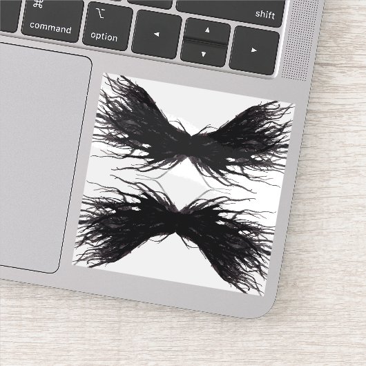 Vices Abstract Black Wings Alcohol Ink Art Aufkleber (Detail)