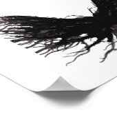 Vices Abstract Black Wings Alcohol Ink Art Poster (Ecke)