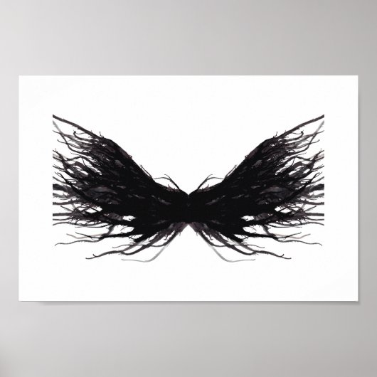 Vices Abstract Black Wings Alcohol Ink Art Poster (Vorne)