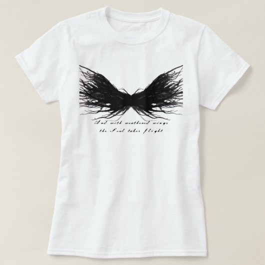 Vices Abstract Black Wings Alcohol Ink Art T-Shirt (Design vorne)