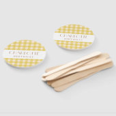 Vichy Bauernhof Gelbgingham kariertes geprüftes Pa Fächer (Non-assembled)