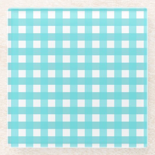 Vichy Bleu Glasuntersetzer (Vorderseite)