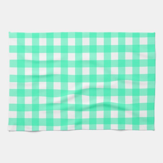 Vichy Bleu Turquoise Geschirrtuch (Horizontal)