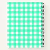 Vichy Bleu Turquoise Notizblock (Rückseite)