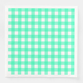 Vichy Bleu Turquoise Serviette