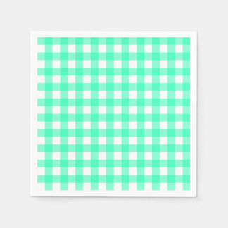 Vichy Bleu Turquoise Serviette