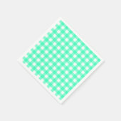 Vichy Bleu Turquoise Serviette (Ecke)