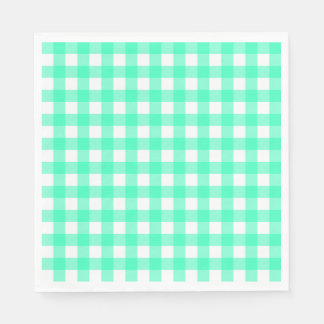 Vichy Bleu Turquoise Serviette
