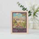 Vichy France Railroad Vintage Poster 1925 Postkarte (Stehend Vorderseite)