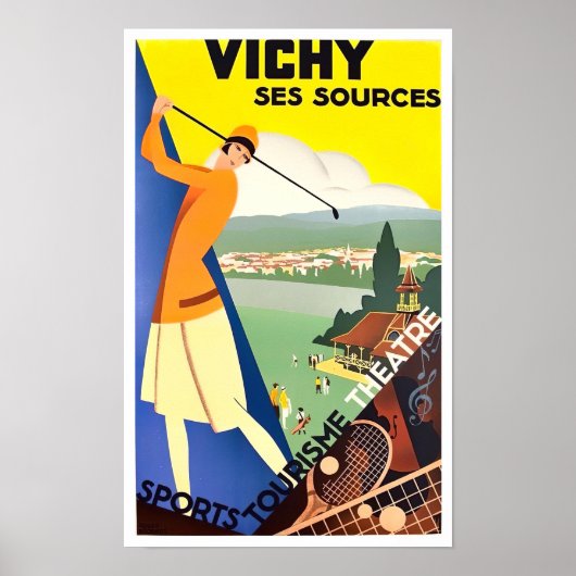 Vichy France Vintage Poster (Vorne)